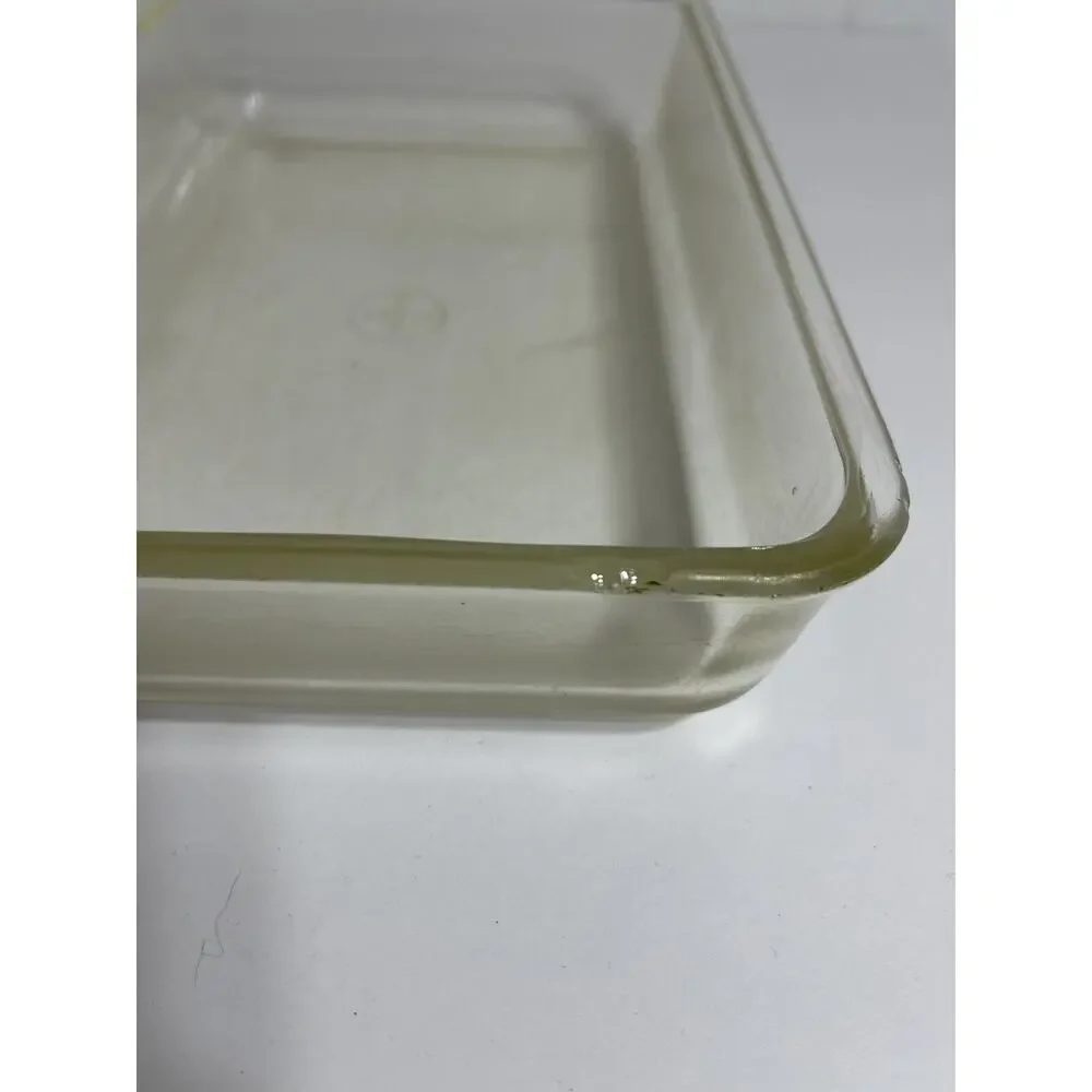 Vtg Footed Rectangular Serving Tray With‎ Pyrex Serving Dish